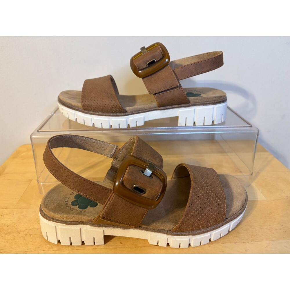 Spring Step Bodonia Women Brown Sandals Size 37 (6.5-7)